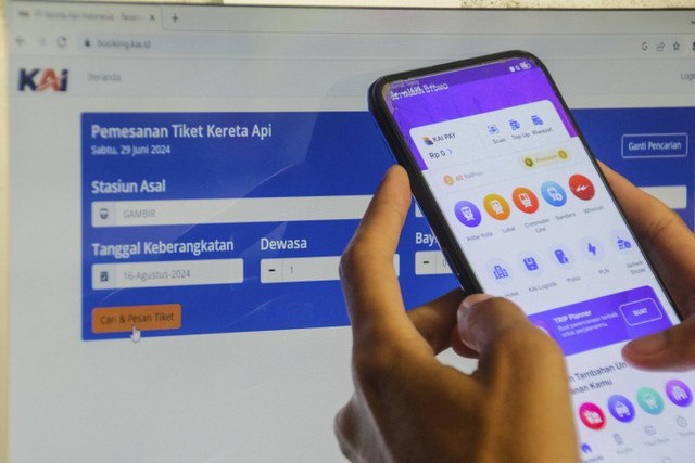 Ilustrasi aplikasi Access by KAI. Foto: Shutterstock