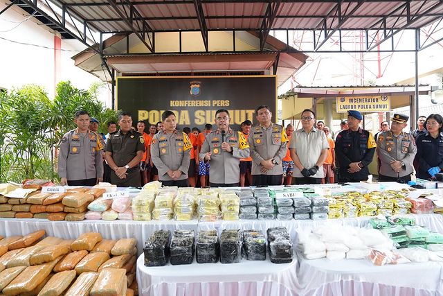 Konferensi Pers Polda Sumut. Foto: Humas Polda Sumut.