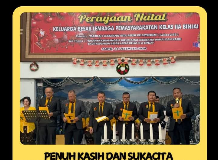 Perayaan Natal di Lapas Kelas IIA Binjai. Foto: Dok. Istimewa.