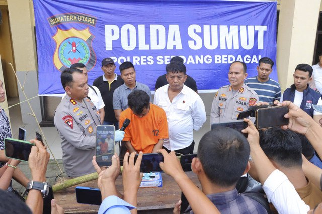 Heri Fadli Nasution, pemerkosa dan pembunuh siswi SMP di Kabupaten Serdang Bedagai, Sumatera Utara. Foto: Dok. Polres Sergai