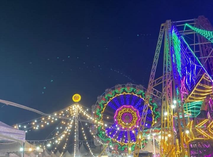 Pasar malam yang berada di Lapangan Rambung Merah, Jalan Ulakma Sinaga, Kecamatan Siantar, Kabupaten Simalungun, Provinsi Sumatera Utara. Foto: Istimewa.