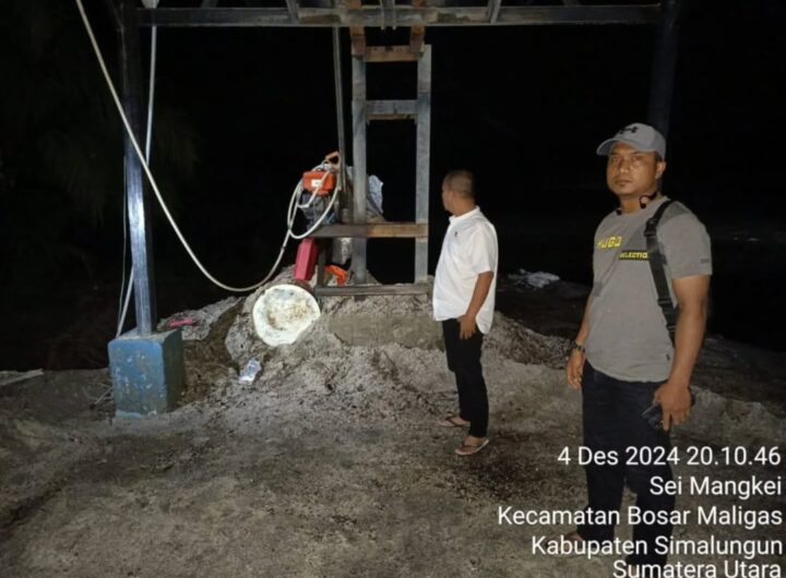 Polres Simalungun saat melakukan Pengerebekan dan Penyelidikan di Lokasi Tambang Pasir didugan Milik salah satu Pangulu di Kabupaten Simlaungun. Foto: Dok Polres Simalungun.