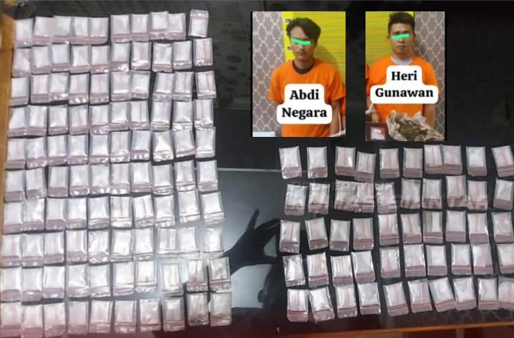 Tersangka dan Barang bukti Narkotika Jenis Sabu 515 Paket dan Ganja Foto: Istimewa