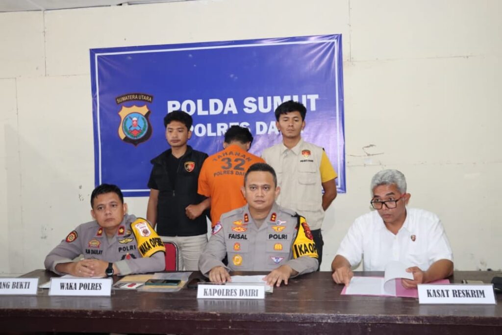 Polres Dairi, melakukan Konferensi Pers. Foto: Dok. Polres Dairi.