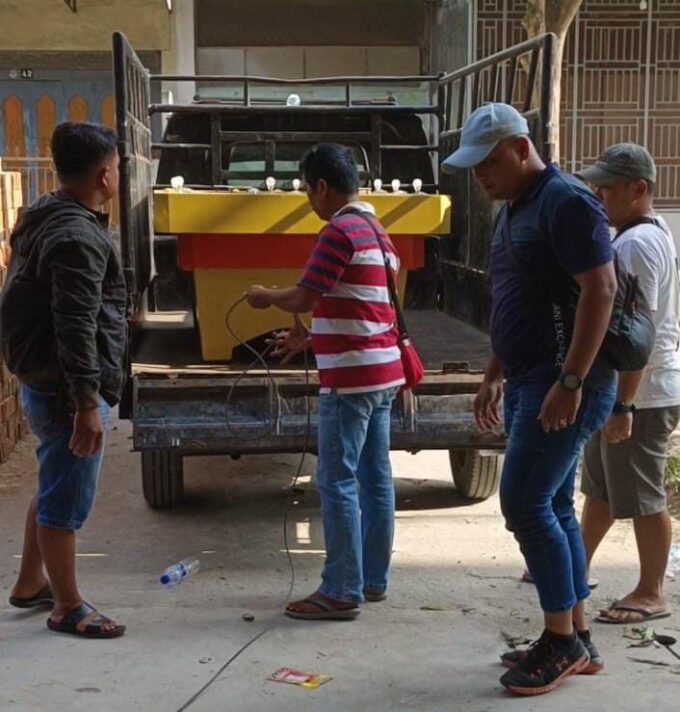 Mesin Tembak Ikan yang diamankan oleh Polsek Perdagangan. Foto: Humas Polres Simalungun.