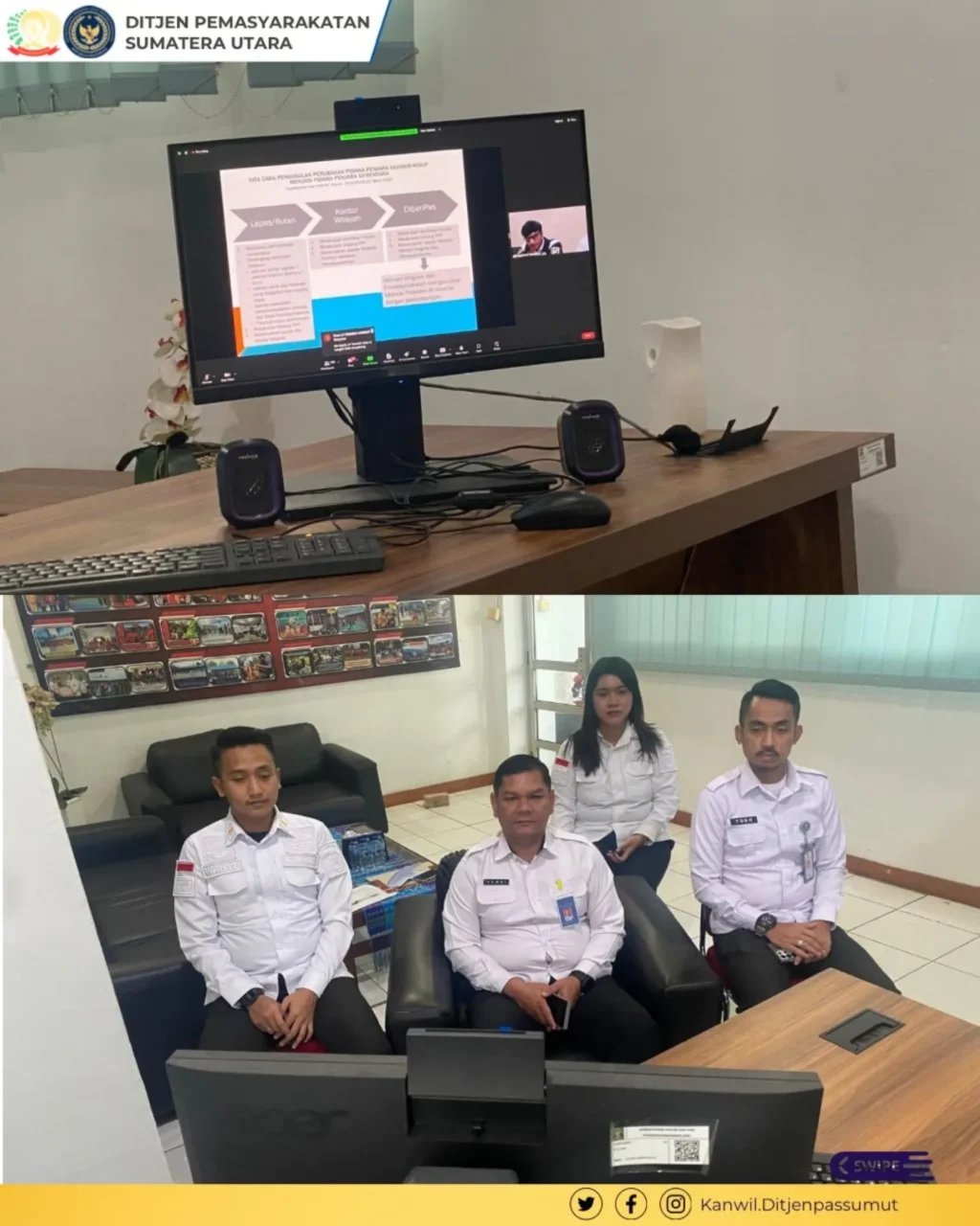 Sosialisasi Online. Foto: Dok. @pemasyarakatansumut