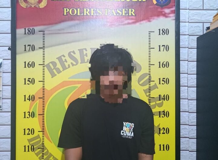 Tersangka Pengedar Narkotika diamankan Polres Paser. Foto: Dok. Polda Kaltim