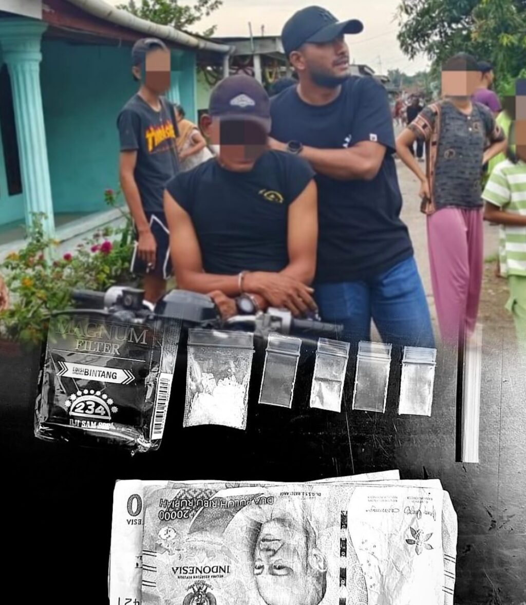 Pengedar saat di tangkap Polisi. Foto: Istimewa.