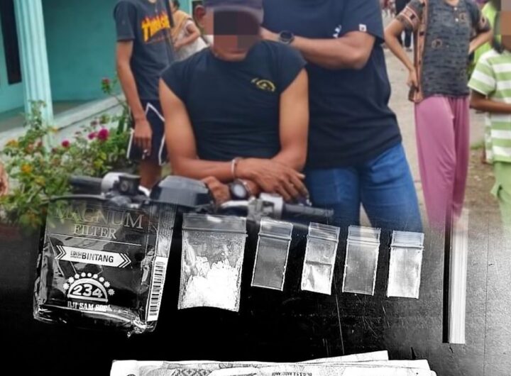 Pengedar saat di tangkap Polisi. Foto: Istimewa.