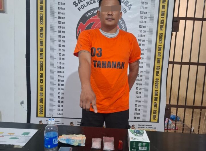 Tersangka BR dan Barang Bukti Narkoba. Foto: Istimewa.