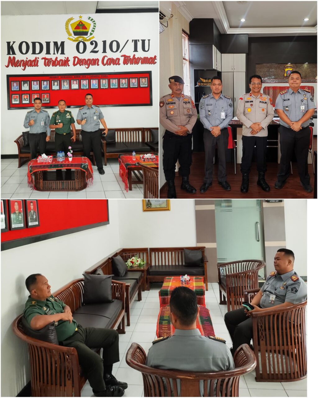 Kunjungan Rutan Tarutung ke Kodim 0210/TU dan Ke Polres Tapanuli Utara. Foto: Dok. Rutan Tarutung.