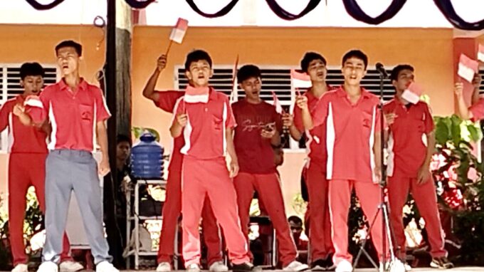 Semarak Merah, dalam Rangka Peringatan HUT Republik Indonesia yang ke 80 Tahun, turut dirayakan di Sekolah termasuk SMK GKPI Kota Pematangsiantar. Foto: Dok. Istimewa.